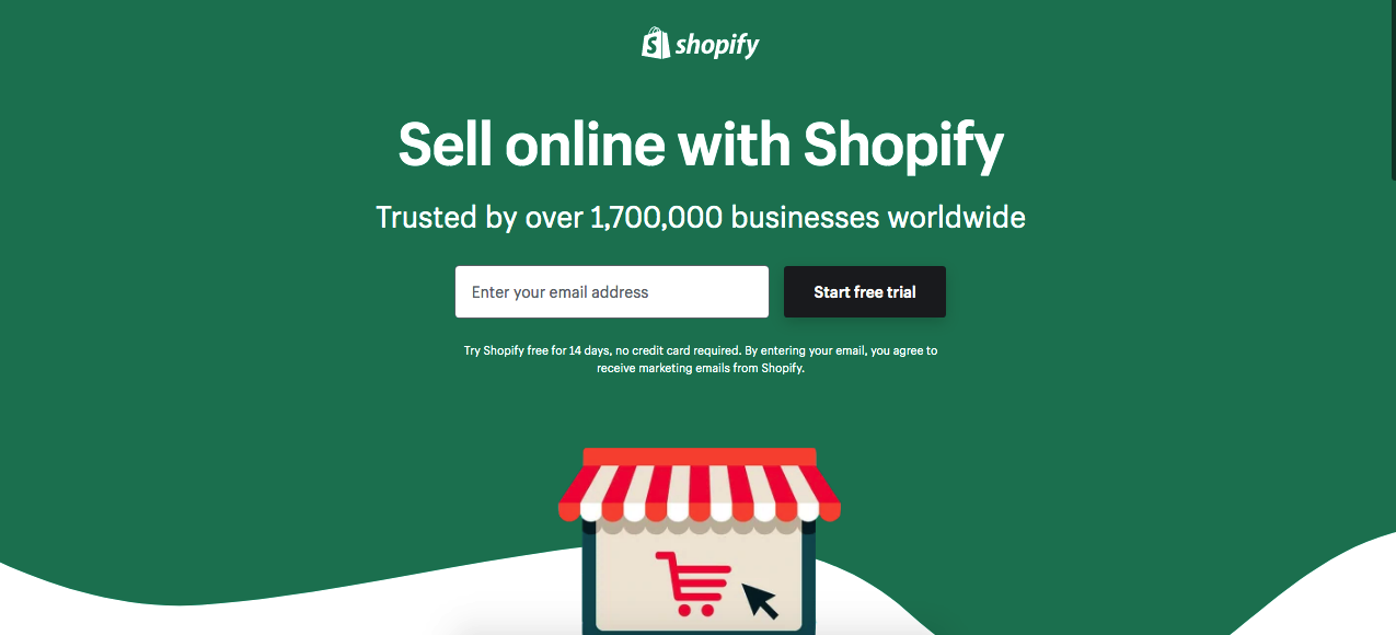 shopify create a website